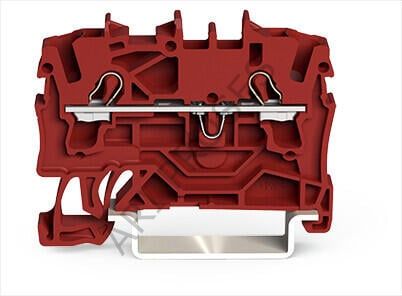 Wago 2002-1203 2 İletkenli 4 (2,5) mm2 Ray Klemens Kırmızı