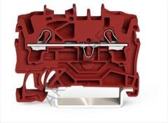 Wago 2002-1203 2 İletkenli 4 (2,5) mm2 Ray Klemens Kırmızı