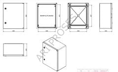 Çetinkaya ÇP 5004 D 40x50x24cm ABS Opak Kapaklı Plastik Pano