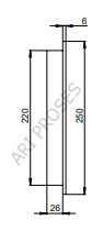 V01 260 001 230V  260×260  130M3/H Kapasiteli 120x120x38 Fanlı Menfez
