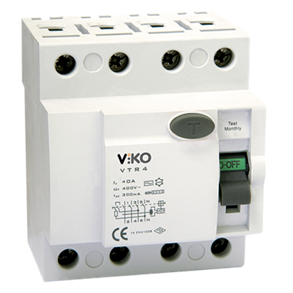 Viko Vtr4-40300 4x40A 300mA Kaçak Akım Koruma Rölesi (Yangın Koruma)
