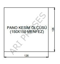 V01 160 001 160×160 230V 130M3/H Kapasiteli Fanlı Menfez 120x120x38 Fan