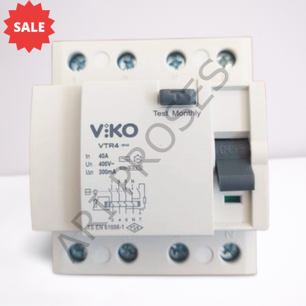 Viko Vtr4-40300 4x40A 300mA Kaçak Akım (Yangın) Koruma Rölesi