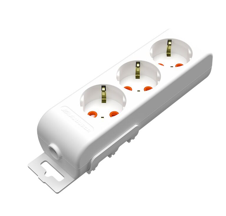 Mutlusan Üçlü Topraklı Grup Priz Klemensli Kablosuz (Çocuk Korumalı)