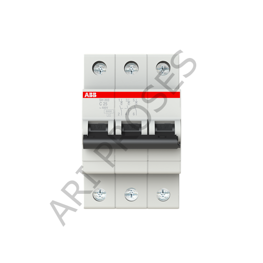 ABB SH 203-C 25 3 Kutup 25A Otomatik Sigorta C Tipi 6kA 2CDS213001R0254