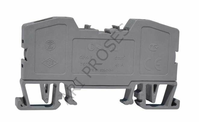 ONKA 1020034 MRK 6 mm² Yay Baskılı Ray Klemens Gri (1 Kutu = 100 Adet)