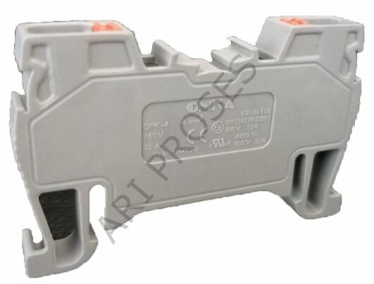 Onka 1512 OPK 4mm² Yay Bağlantılı Ray Klemens Gri 1020024 - 100 Adet (1 Kutu)