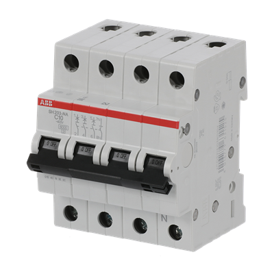 ABB SH203-C10NA 3P+N 10A C Eğrisi 6kA Otomatik Sigorta (Nötr Kesmeli MCB)