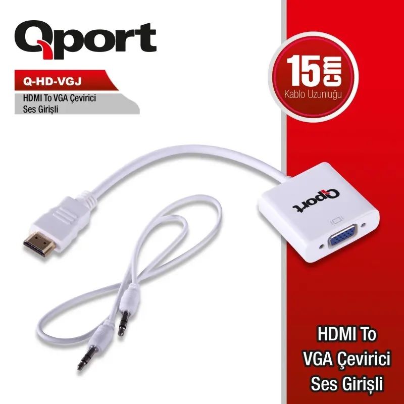HDMI TO VGA CEVIRICI + SES JACK