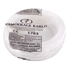 Pamukkale 0.50 MM NYAF Beyaz Kablo H05V-K