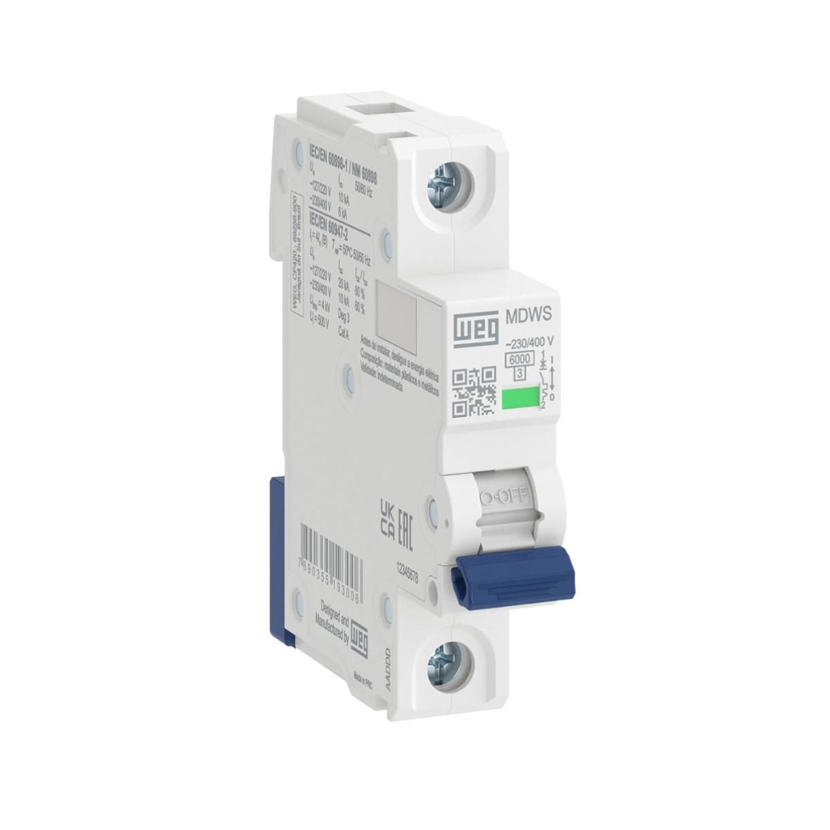 WEG 1P 6A (6kA) Otomatik Sigorta 1x6A  MDWS-C6-1  14449622
