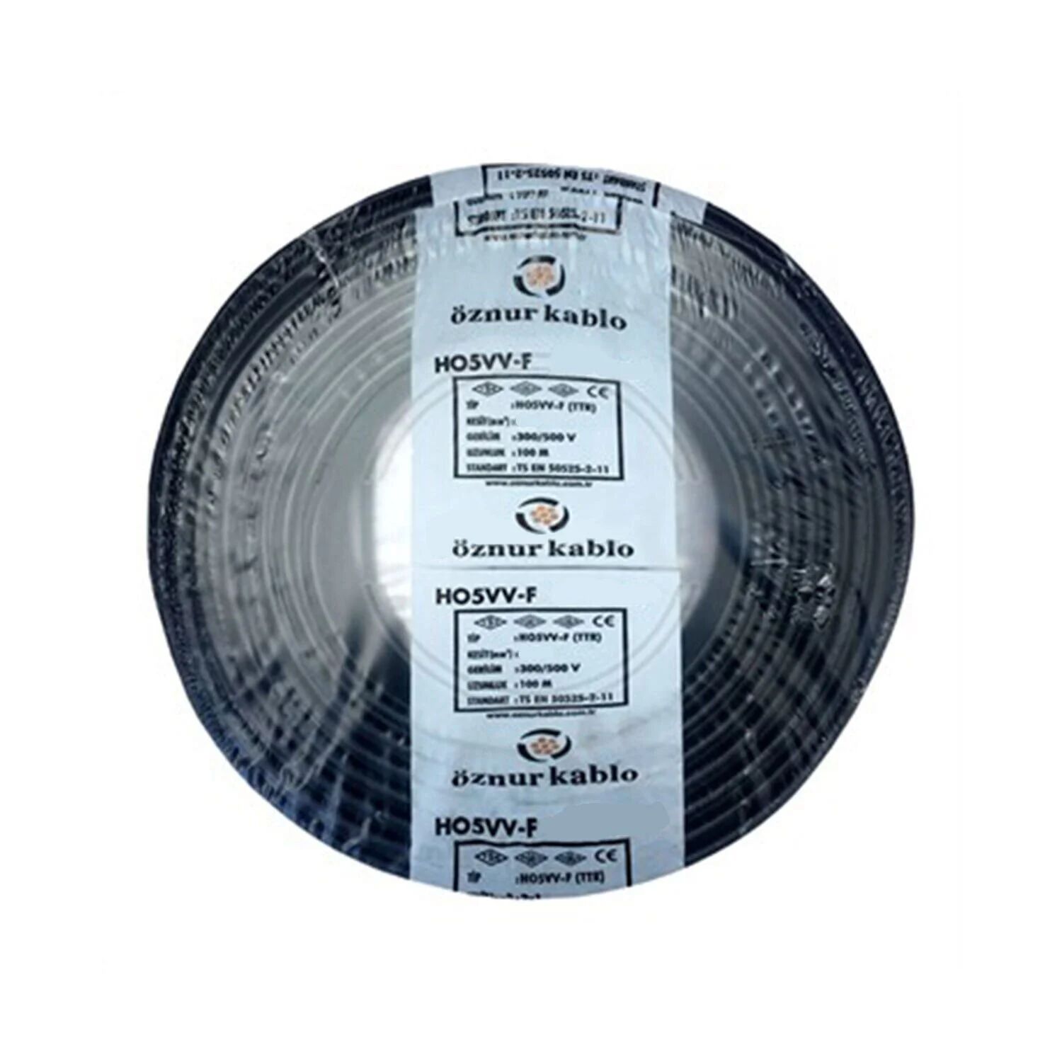 Öznur TTR 5x1,5 mm2 Kablo Siyah H05VV-F  |  100 Metre