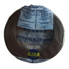 HES 0,75mm NYAF Kahverengi Kablo H05V-K  100 Metre