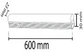 Noas YL97-0900 T5 Eklenebilir LED Bant Armatür Aydınlatma (9W, 60cm, 6500K Beyaz Işık, Slim Tasarım)