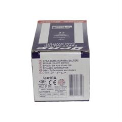 OPAŞ YKL301010 | 3x10A 0-1 Kilitli Sarı-Kırmızı Pako Şalter / Paket Şalter
