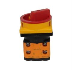 OPAŞ YKL301010 | 3x10A 0-1 Kilitli Sarı-Kırmızı Pako Şalter / Paket Şalter