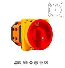 İLX İL-XL6-A03-040 | 3x40A Sarı-Kırmızı Aç Kapa Pako Şalter / Paket Şalter