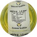 Öznur 1,5 mm² Sarı-Yeşil NYA Kablo 100 Metre H07V-U | ARI PROSES