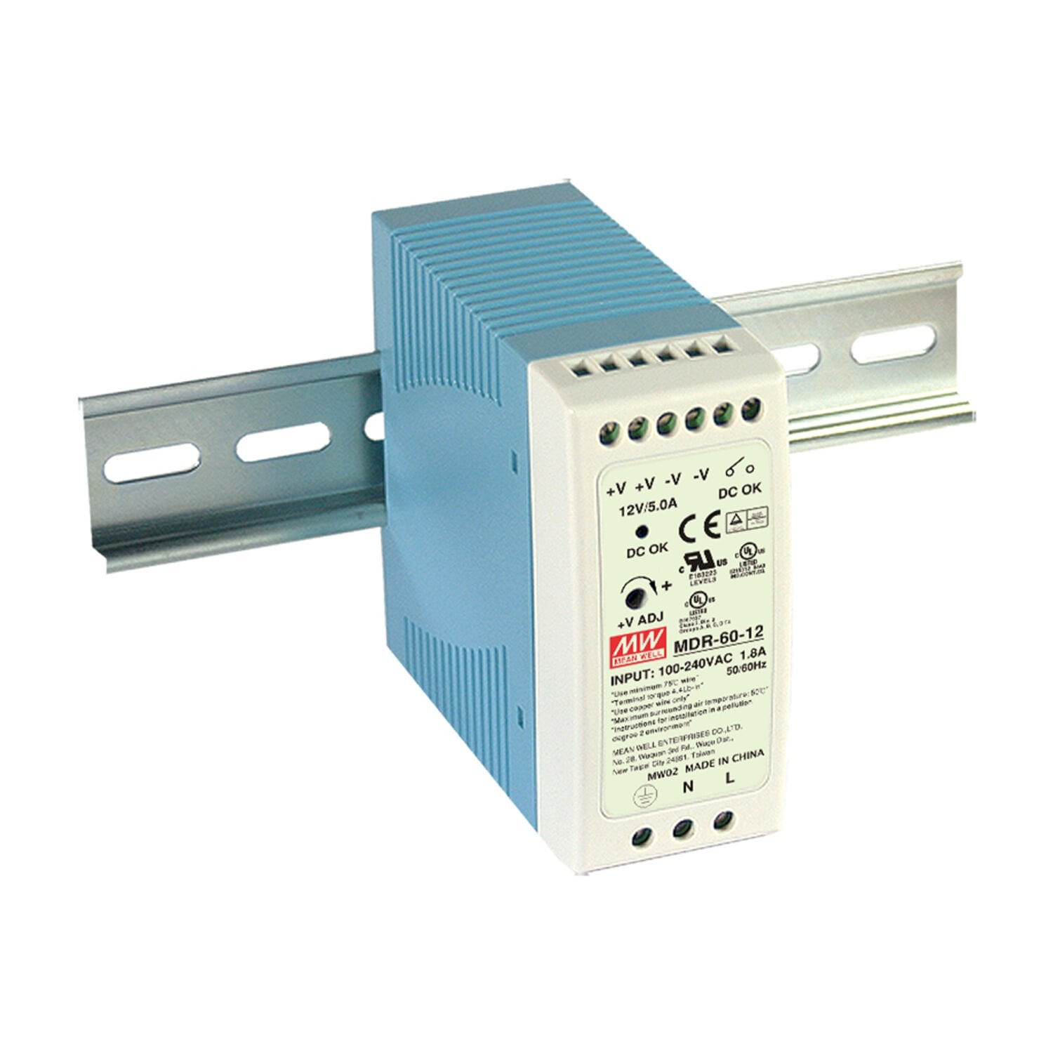 Mean Well MDR-60-24 | 24V 2.5A 60W DIN Ray Güç Kaynağı
