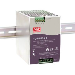 Mean Well TDR-480-24 | 24V 20A 480W Üç Faz DIN Ray Güç Kaynağı
