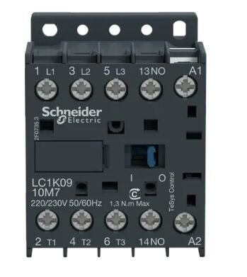 Schneider Electric LC1K0910M7 Mini Kontaktör 4kW 9A 220V AC