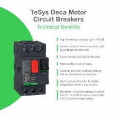 Schneider Electric GV2‑ME08 | 2.5–4 A Termal‑Manyetik Motor Koruyucu