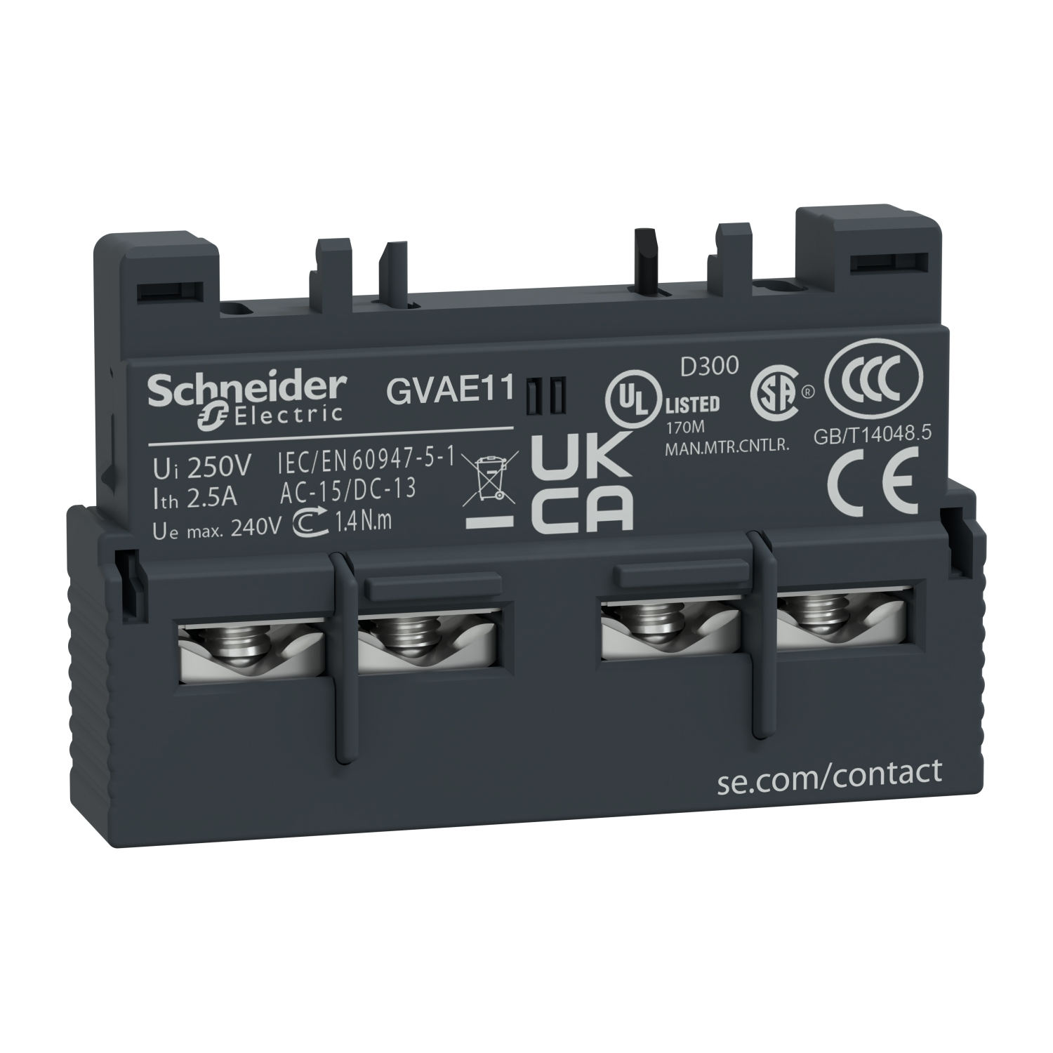 Schneider GVAE11 | TeSys GV2/GV3 Yardımcı Kontak Bloğu 1NO+1NC