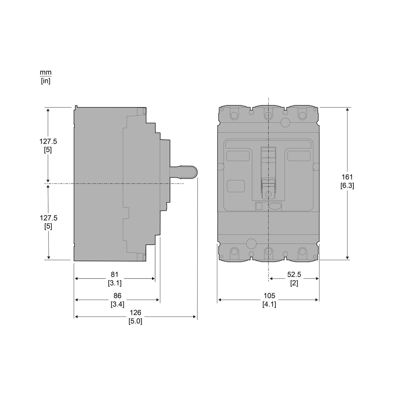 Schneider Electric C16F3TM125 | ComPacT NSX125H 3P 125A Kompakt Şalter