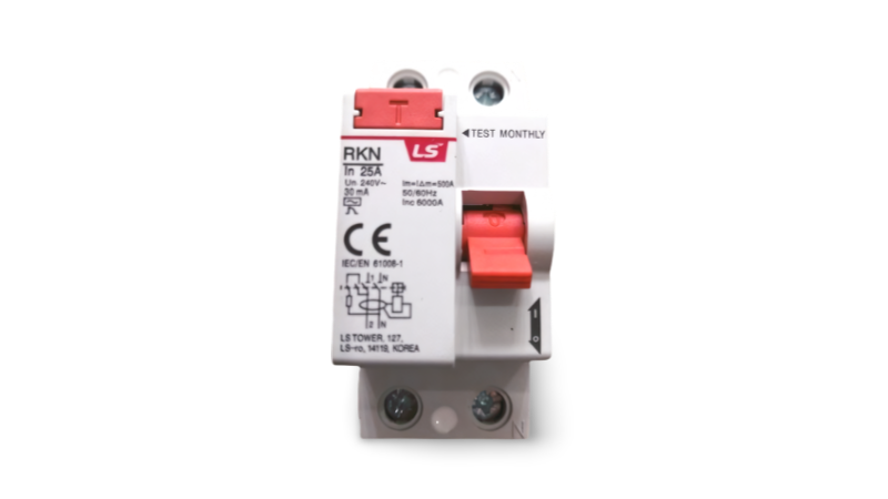 LS RKN | 1P+N • 25A • 30mA • AC Tipi Kaçak Akım Koruma Şalteri 06220001