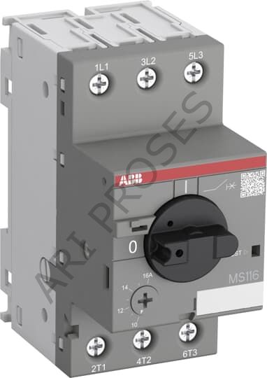 ABB MS116-1.6 (1SAM250000R1006)  1.0–1.6A Motor Koruma Şalteri | Ics 50kA | Icu 100kA