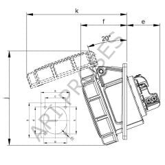 Mete Enerji 3x16A CEE Norm 406503V Makine Prizi Eğik  IP67
