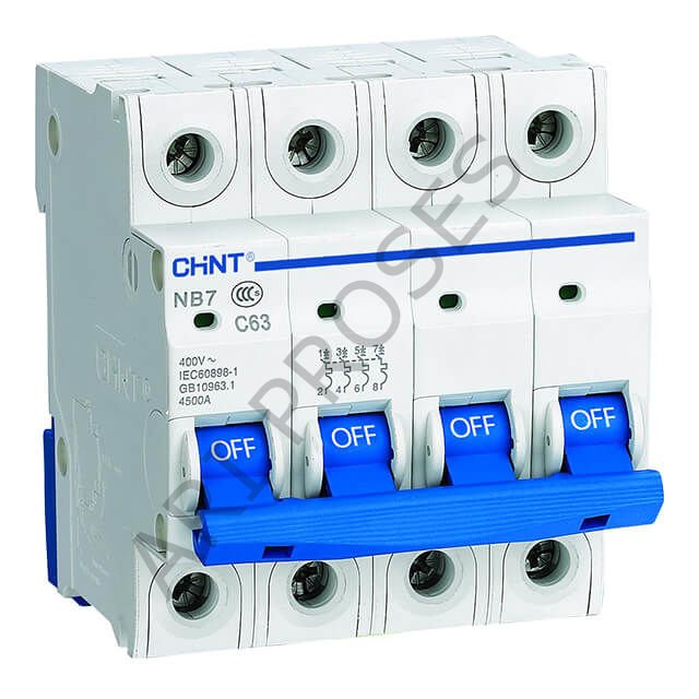 NB7 Serisi / 4 Kutuplu 6kA / B tipi 32A Otomatik Sigorta