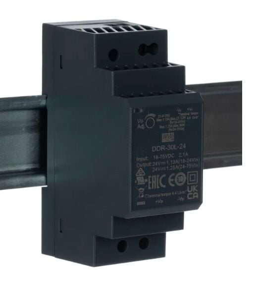 Mean Well DDR-30L-24 Ray Montaj DC-DC Çevirici 24V DC 1.25A 30W