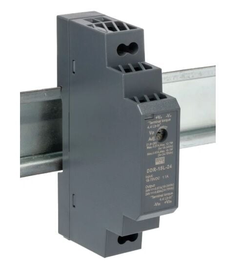 Mean Well DDR-15L-24 Ray Montaj DC-DC Çevirici  24V DC 0.63A 15W