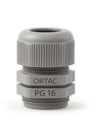 Ortaç PG 16 Gri Standart Etanj Tip Kablo Rakoru (Somunlu)
