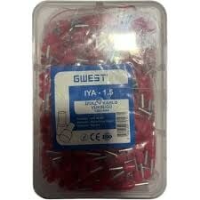 Gwest IYA - 1.50 mm² İzoleli Kablo Yüksüğü Kırmızı (Alman Normu) 2107