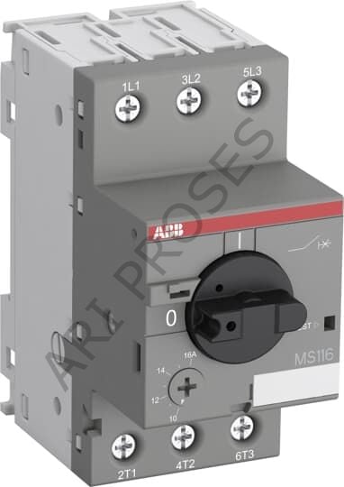 ABB MS116-1 Motor Koruma Şalteri 50kA Akım Ayar Aralığı:0.63-1A 1SAM250000R1005
