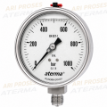 ATERMA A300G.100 0-1000 BAR G1/2B Alttan Paslanmaz Gliserinli Manometre - 24311024
