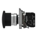 Schneider Electric XB4BC21 Harmony XB4 Metal Mantar Buton 22mm 1NO Siyah