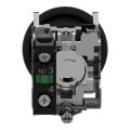 Schneider Electric XB4BC21 Harmony XB4 Metal Mantar Buton 22mm 1NO Siyah