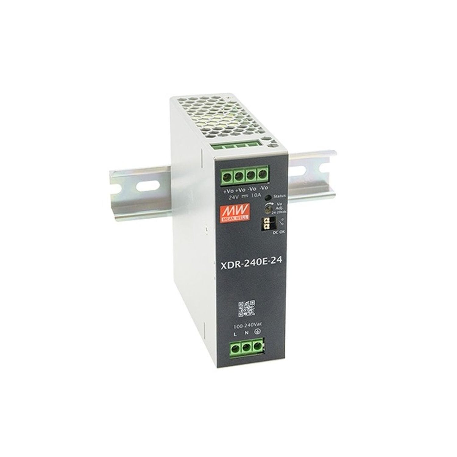 Mean Well XDR-240E-24 | 240W 24V DIN Ray Güç Kaynağı