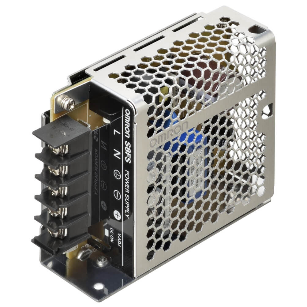 OMRON S8FS-C02524J 24V DC 1.1A 25W Endüstriyel Kafes Tipi Güç Kaynağı (DIN Ray Montaj)