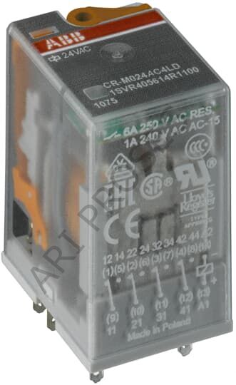 ABB CR-M024AC4 Minyatür Endüstriyel Röle 4 Enversör 24V AC 6A (1SVR405613R0000)